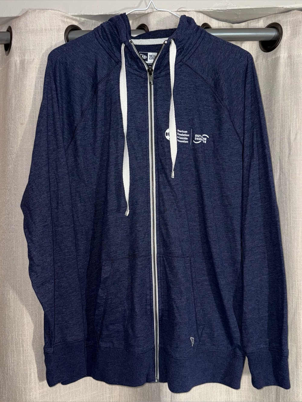 New Era- Suicide Prevention- Navy Full-Zip Hoodie Size 2X